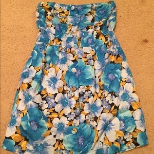 Papaya Strapless Floral Women's Dress